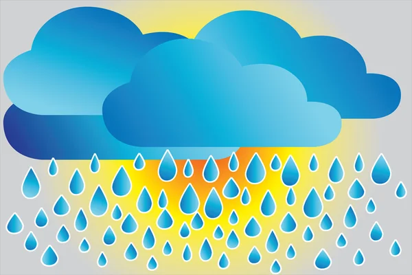 Icono lluvioso — Archivo Imágenes Vectoriales