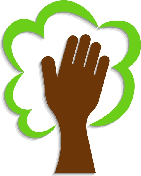 Λογότυπο του δένδρου χειρός — Διανυσματικό Αρχείο