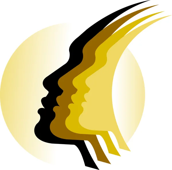 Gezichten logo — Stockvector