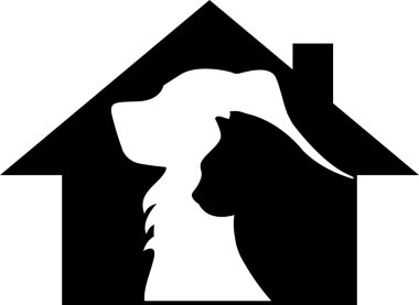 Pet home logo clipart