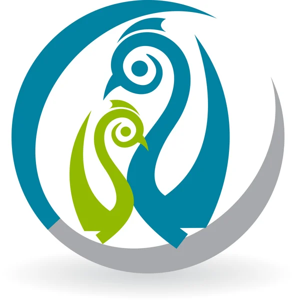 Logo pavone — Vettoriale Stock