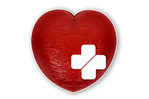 Červené srdce tvar — Stock fotografie