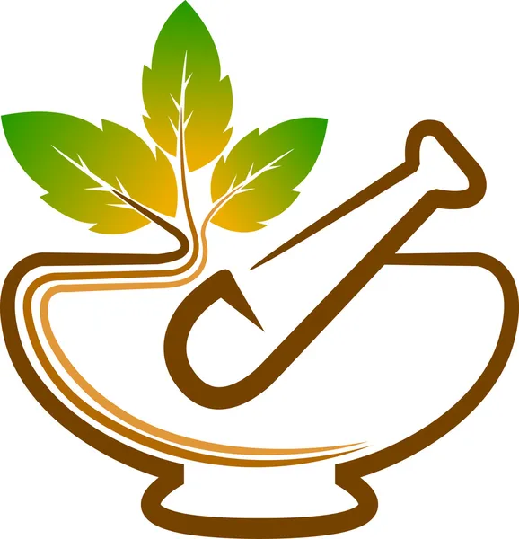 Logo à base de plantes — Image vectorielle