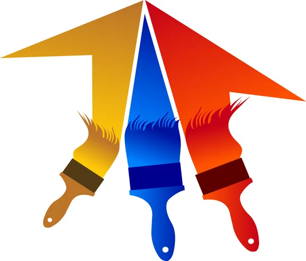 Logo pennello — Vettoriale Stock