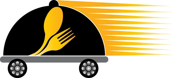 高速配信料理ロゴ — ストックベクタ