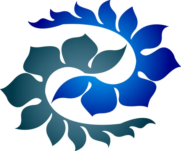 Logo květu — Stockový vektor