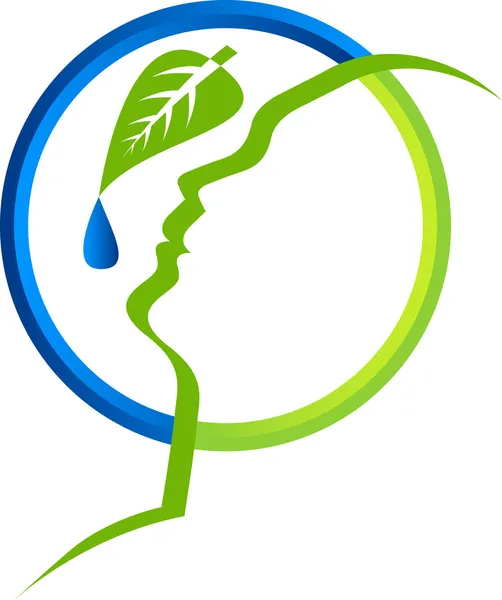 Logotipo facial de ervas —  Vetores de Stock