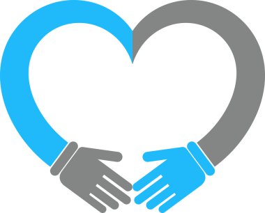 Hand heart clipart