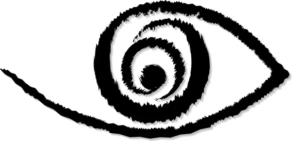 Logo ojo negro — Vector de stock