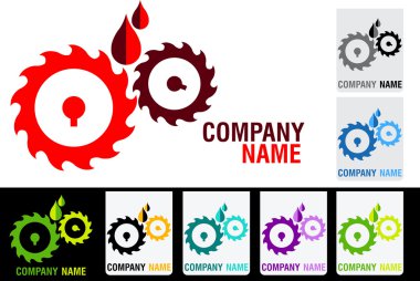 Gear oil logo clipart