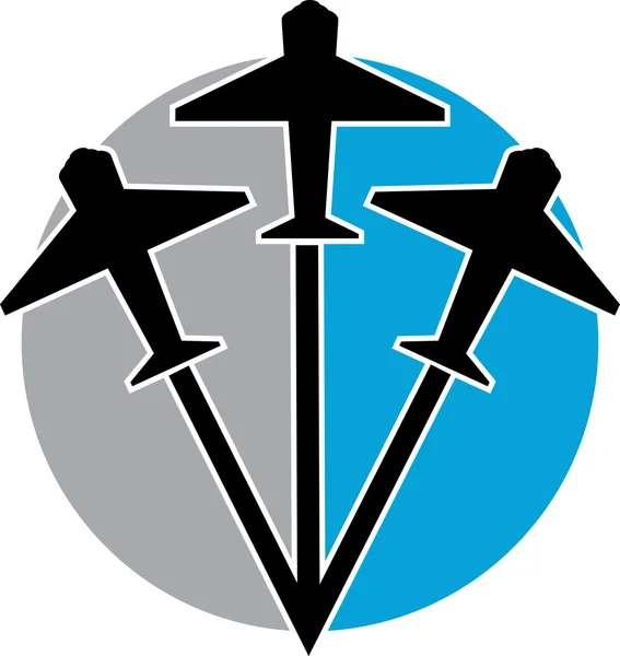 Vliegtuig logo — Stockvector