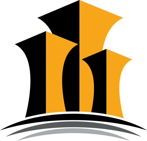 Logo del edificio — Vector de stock