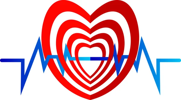 Beet heart logo — Stock Vector
