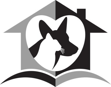 Pet home logo clipart