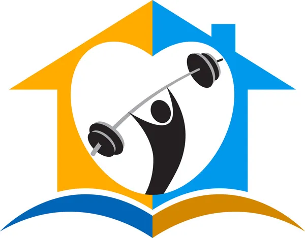 Home gym logo — Stock Vector