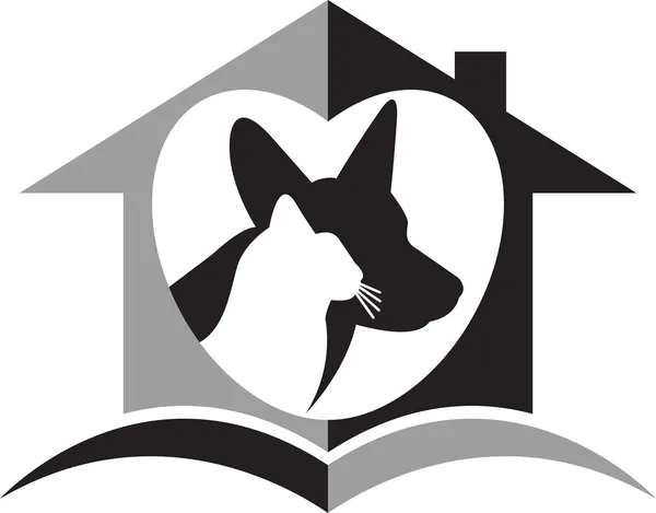 Huisdier thuis logo — Stockvector