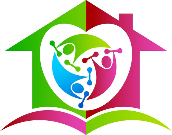 Logo gymnase maison — Image vectorielle