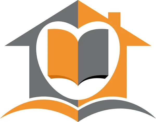 Domácí vzdělávání logo — Stockový vektor