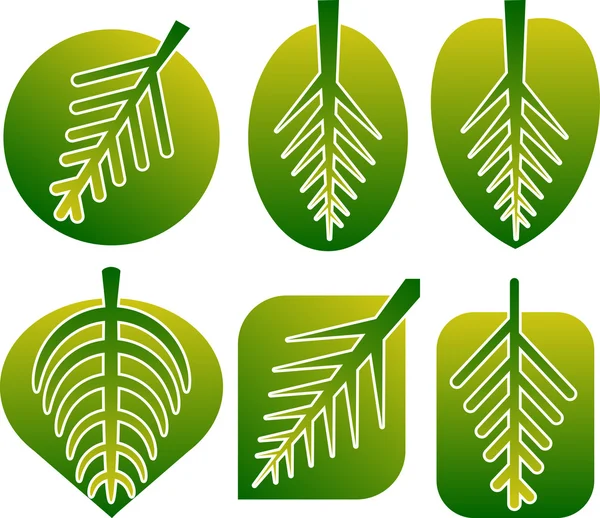 Logo de hojas diferentes — Vector de stock