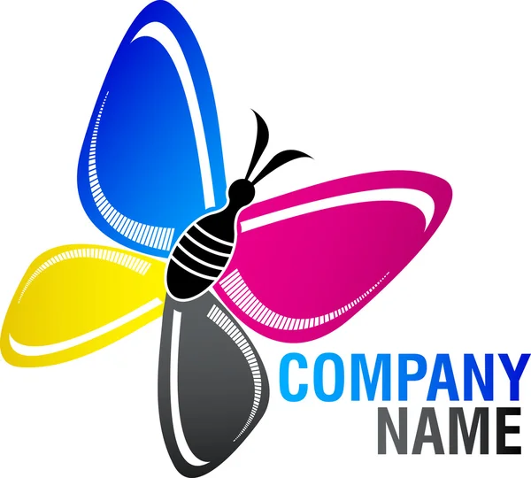 Калмицька метелик логотип — стоковий вектор
