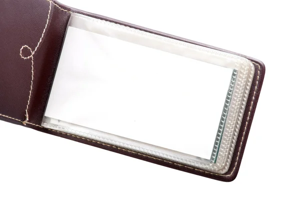 Leather card holder — Stock Photo, Image