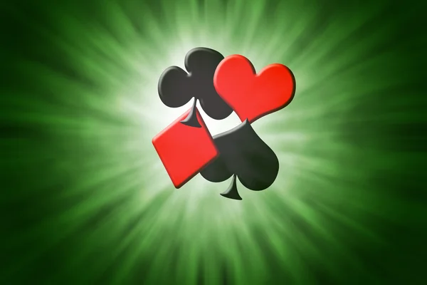 Костюмы покер карты — стоковое фото