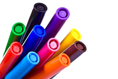 Multicolored markers clipart