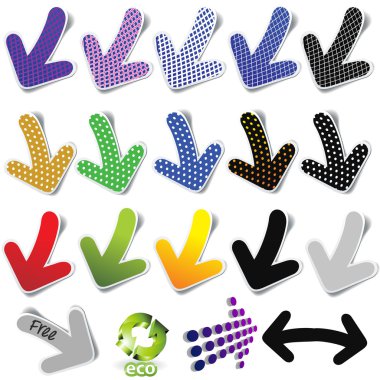 Arrows stickers clipart