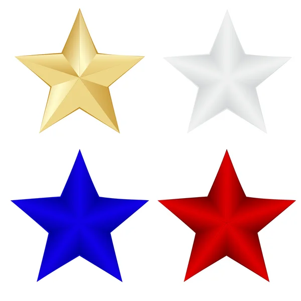 Diferentes colores Estrella — Vector de stock