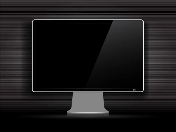 Black monitor screen — Stock Vector