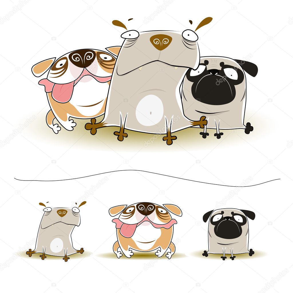Three dogs Stock Vector Image by ©maxicam #11274664