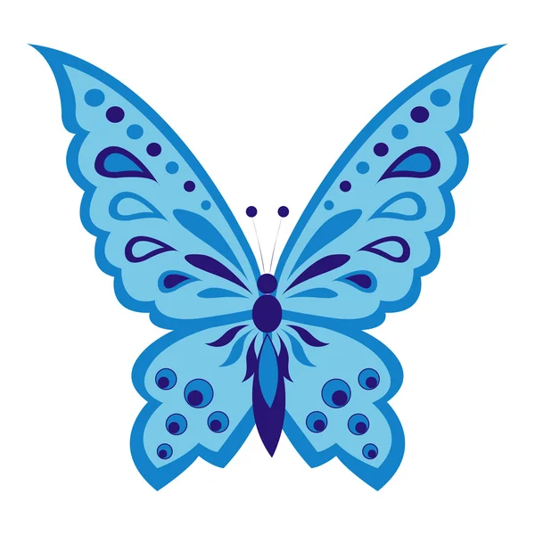 Blauer Schmetterling — Stockvektor
