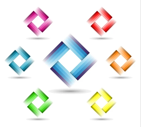 Symbole de rectangle de couleur — Image vectorielle