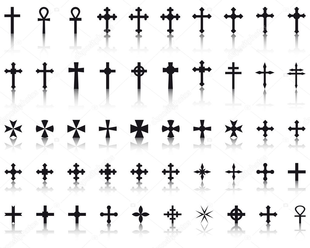 Big collection of crosses