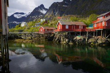 Fishing huts clipart