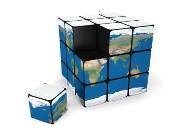 Earth building blocks clipart