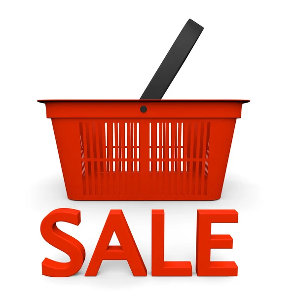 Sale with shopping basket — Stock Photo, Image