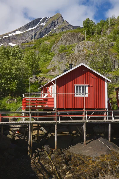 Norwegische rorbu-Hütte — Stockfoto