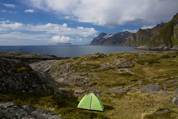 Zelten auf den Lofoten — Stockfoto