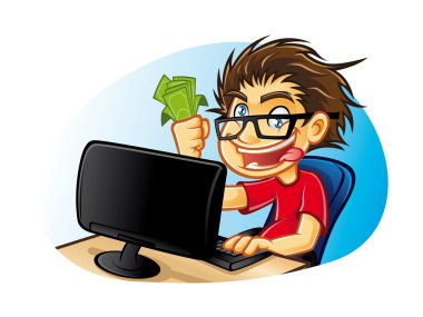 Crazy Geek clipart