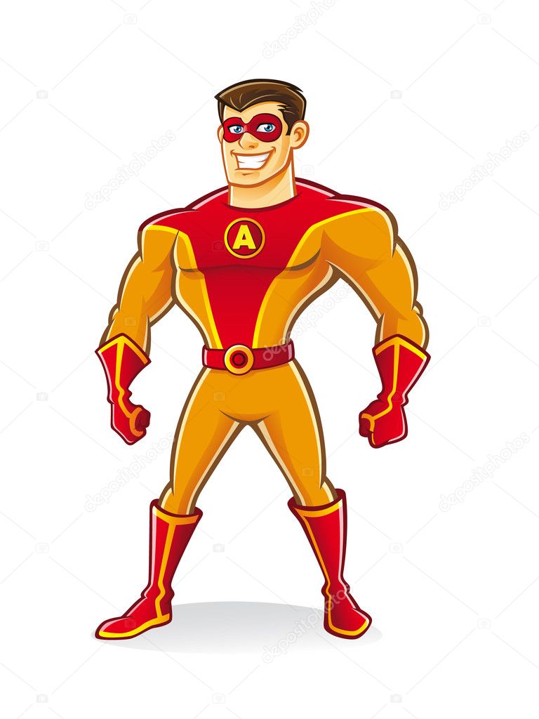 Handsome Superhero — Stock Vector © rivansyamseller #11230854