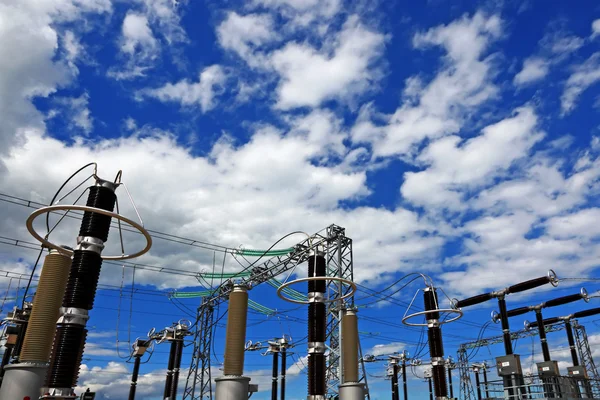 Produção de electricidade na central eléctrica — Fotografia de Stock