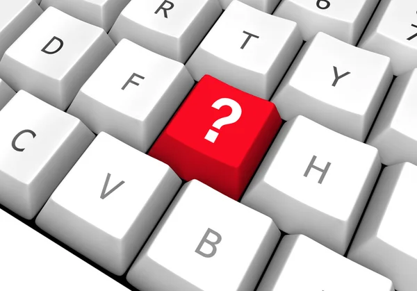 Computer keyboard question mark — Stock Photo, Image