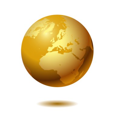 Globe on white clipart