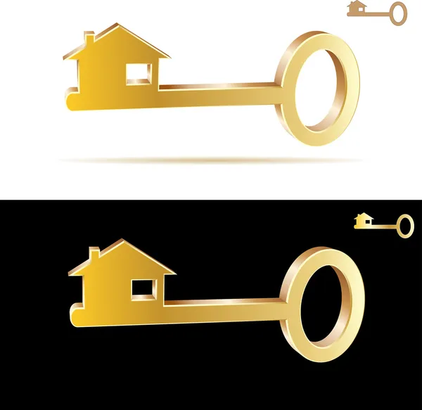 Gouden sleutel — Stockvector