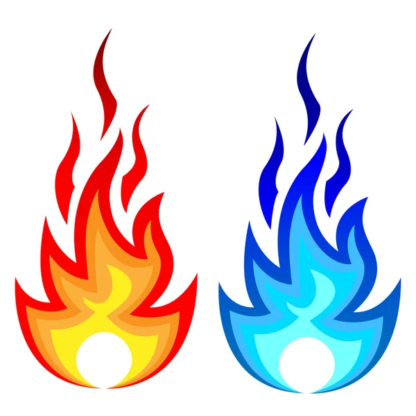 Illustration du feu de flamme — Image vectorielle