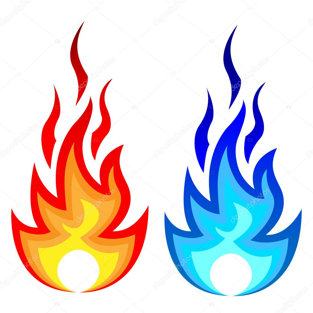 Illustration of flame fire