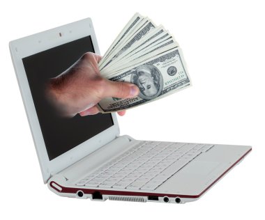 Hand with money clipart