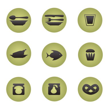 Restaurant icons set. clipart