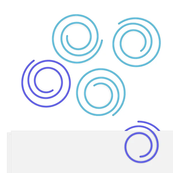 Ilustración de clips en forma de círculo . — Archivo Imágenes Vectoriales